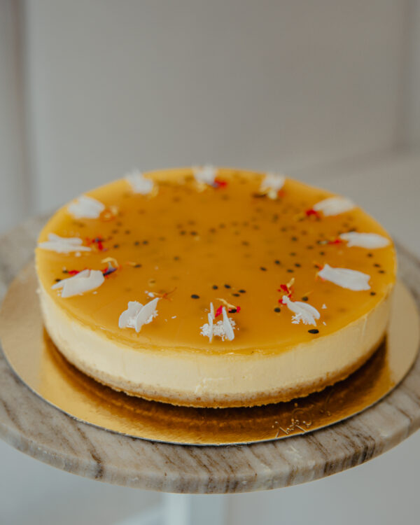 Mango passievrucht cheesecake